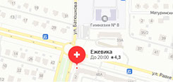 Адрес местоположения медицинского центра Ежевика на карте